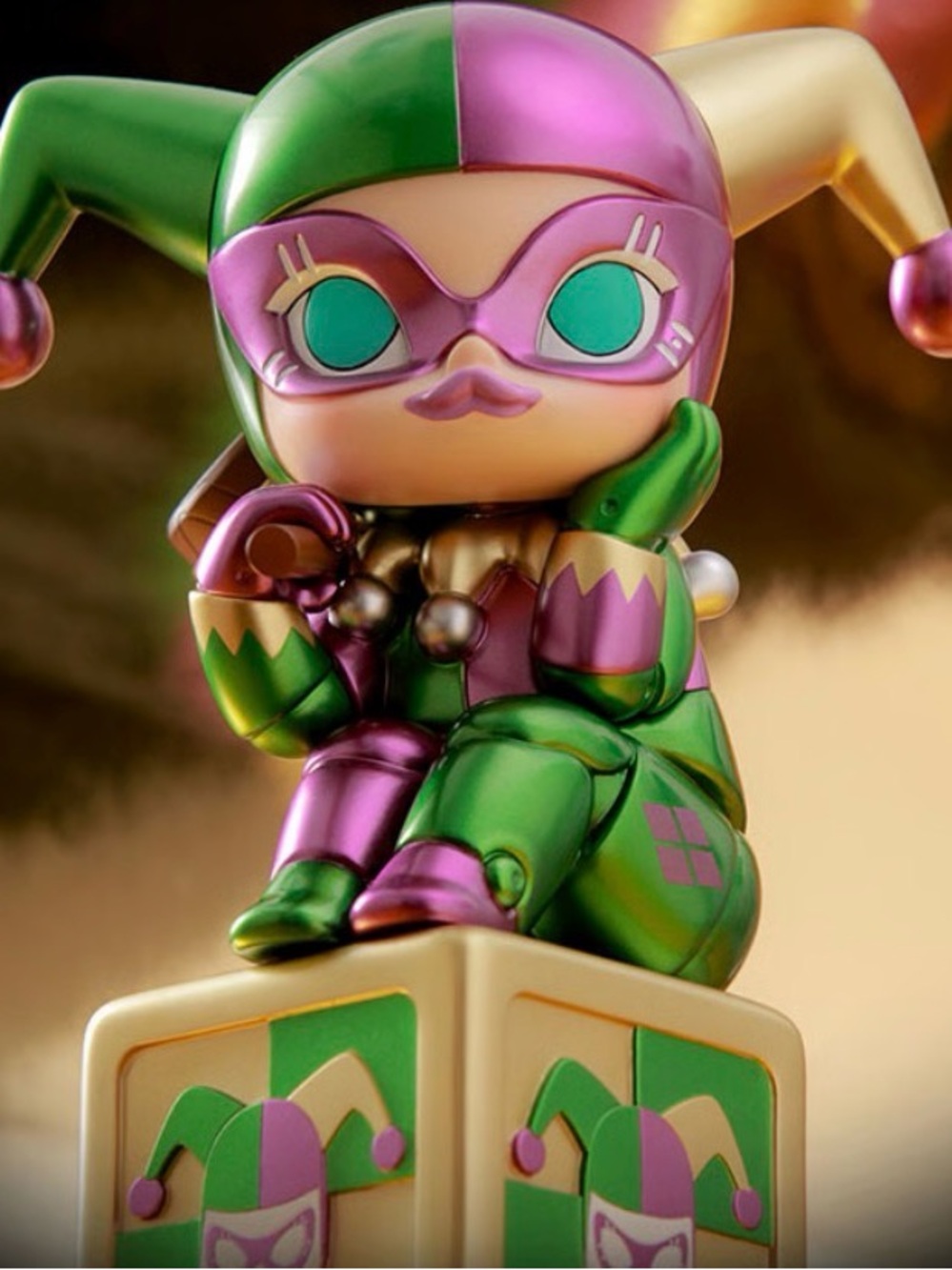 Molly Harlequin Disguise - metallic green and purple - Picture 1 of 9